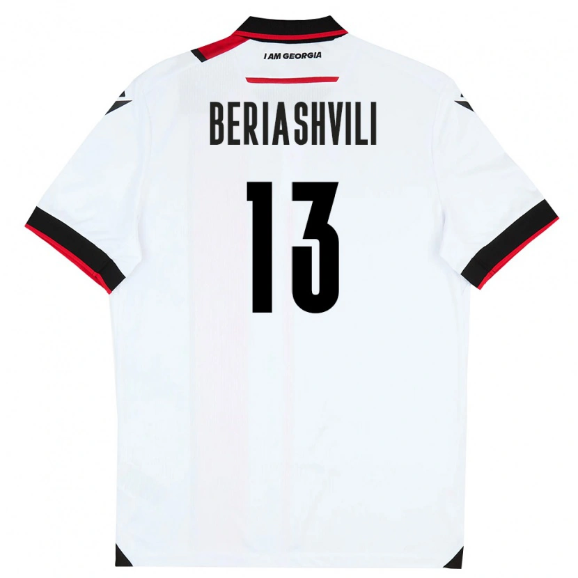 Danxen Kid Georgia Ilia Beriashvili #13 White Black Red Home Jersey 26-28 T-Shirt
