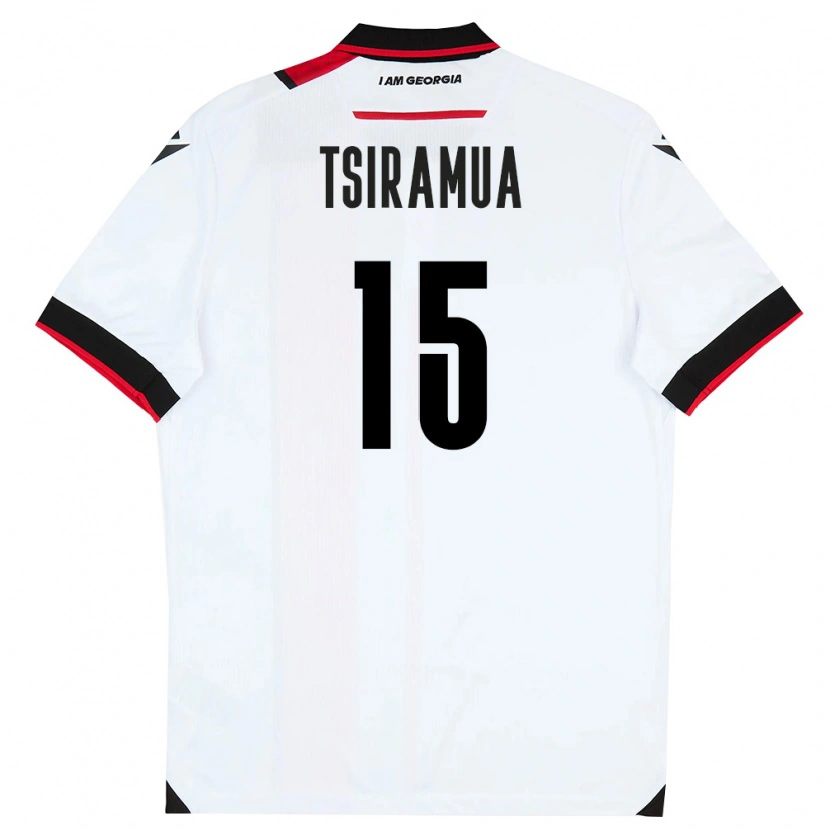 Danxen Kid Georgia Anzor Tsiramua #15 White Black Red Home Jersey 26-28 T-Shirt
