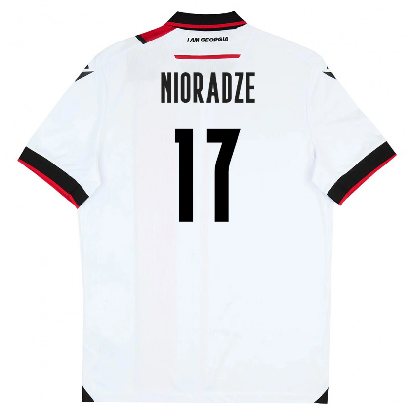 Danxen Kid Georgia Saba Nioradze #17 White Black Red Home Jersey 26-28 T-Shirt