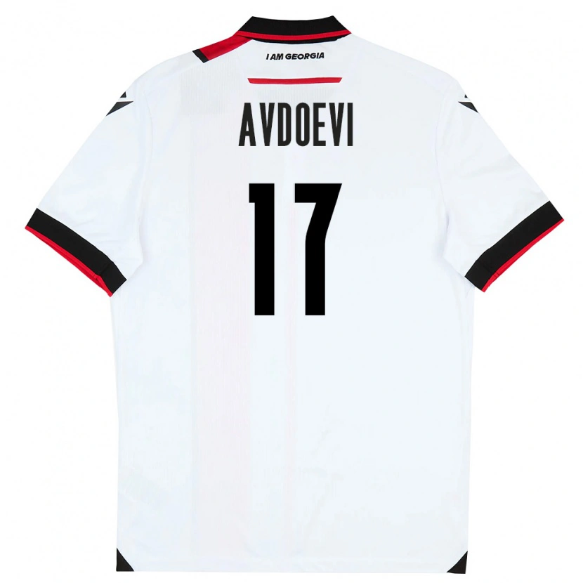 Danxen Kid Georgia Saba Avdoevi #17 White Black Red Home Jersey 26-28 T-Shirt