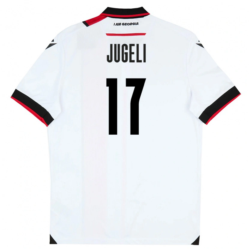 Danxen Kid Georgia Luka Jugeli #17 White Black Red Home Jersey 26-28 T-Shirt