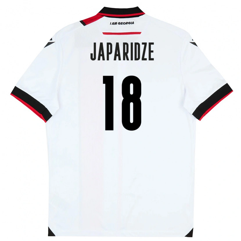 Danxen Kid Georgia Guram Japaridze #18 White Black Red Home Jersey 26-28 T-Shirt