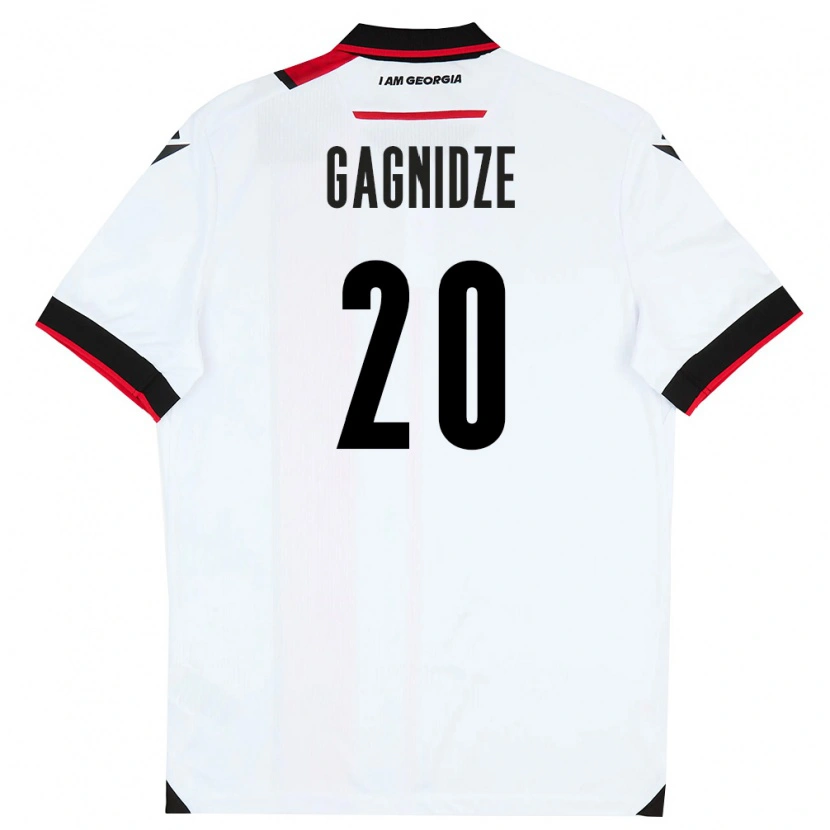 Danxen Kid Georgia Nika Gagnidze #20 White Black Red Home Jersey 26-28 T-Shirt