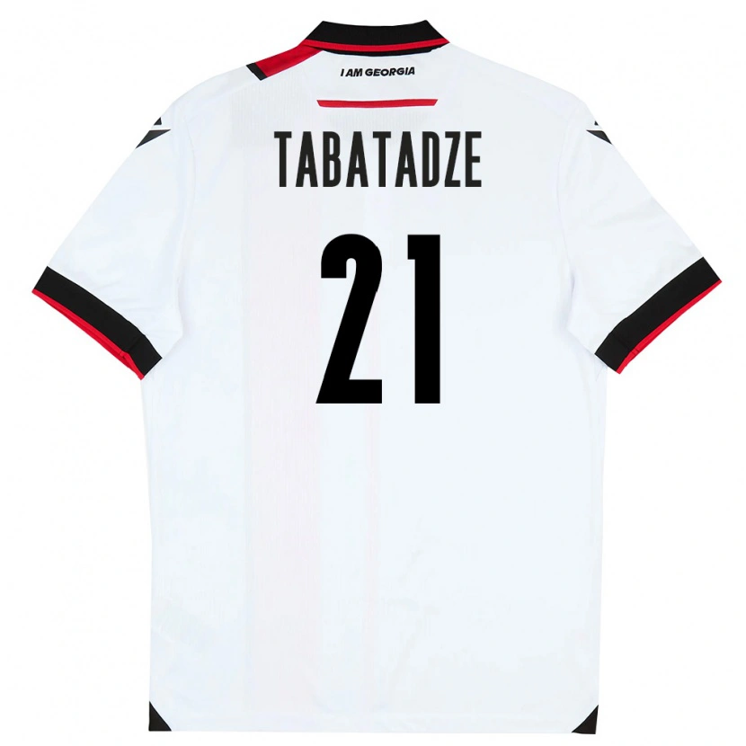 Danxen Kid Georgia Giorgi Tabatadze #21 White Black Red Home Jersey 26-28 T-Shirt
