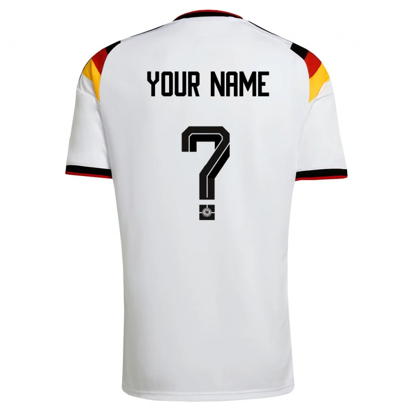 Danxen Kid Germany Your Name #0 White Black Red Home Jersey 26-28 T-Shirt