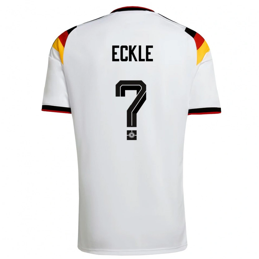 Danxen Kid Germany Philipp Eckle #0 White Black Red Home Jersey 26-28 T-Shirt