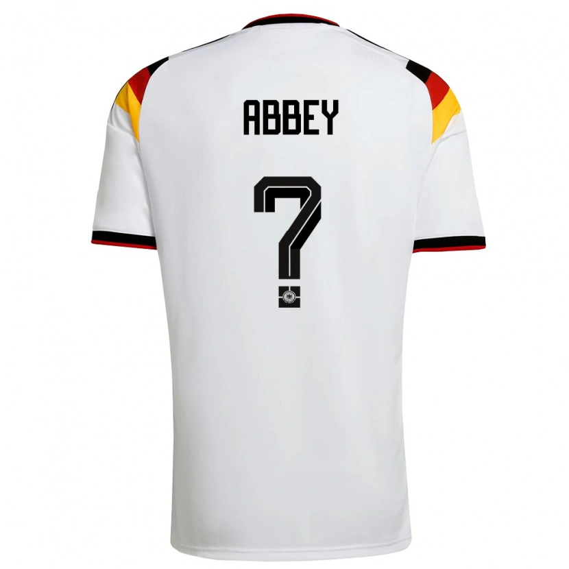 Danxen Kid Germany Manuel Abbey #0 White Black Red Home Jersey 26-28 T-Shirt