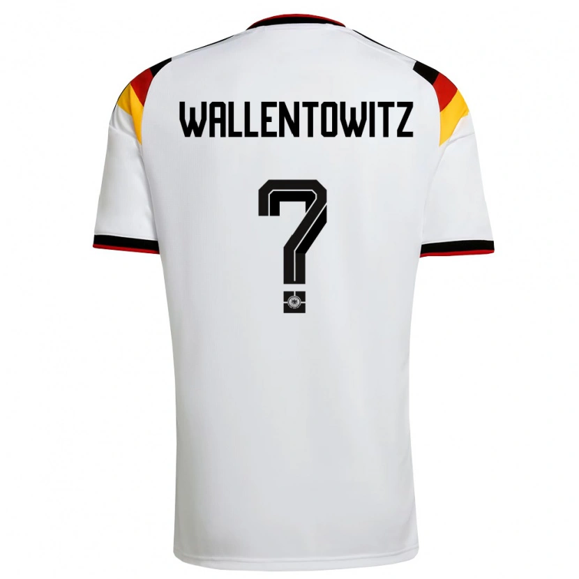 Danxen Kid Germany Mika Wallentowitz #0 White Black Red Home Jersey 26-28 T-Shirt