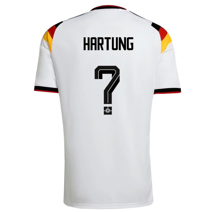 Danxen Kid Germany Nick Hartung #0 White Black Red Home Jersey 26-28 T-Shirt
