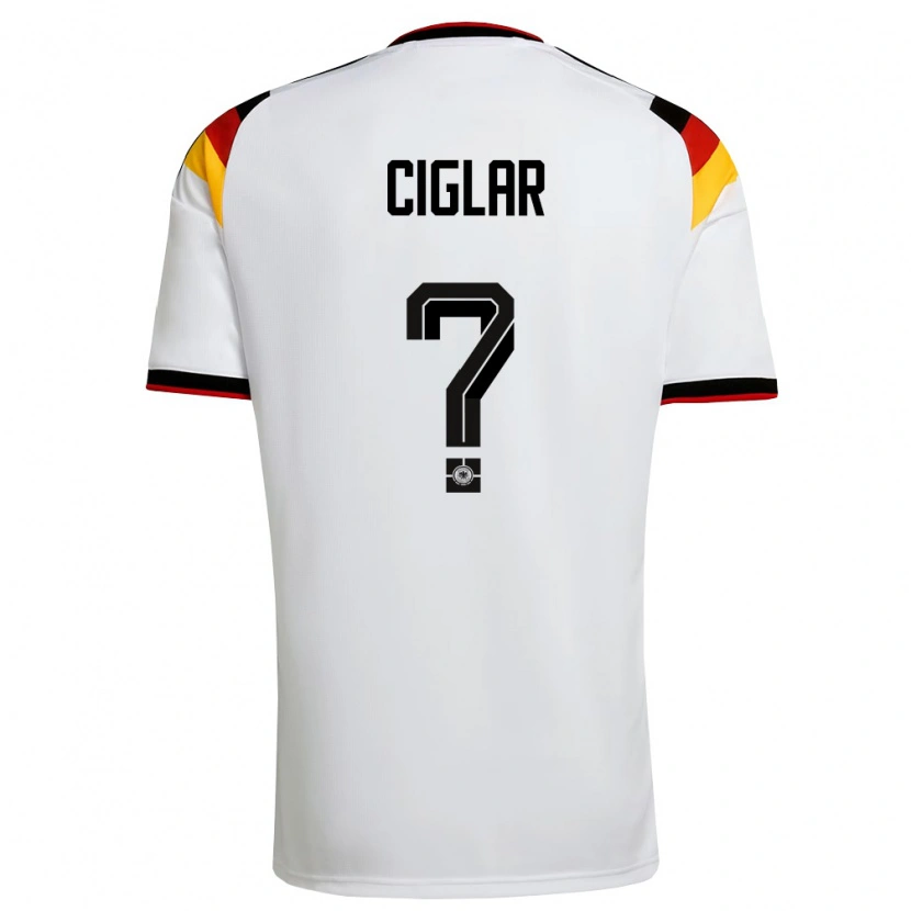 Danxen Kid Germany Roko Ciglar #0 White Black Red Home Jersey 26-28 T-Shirt