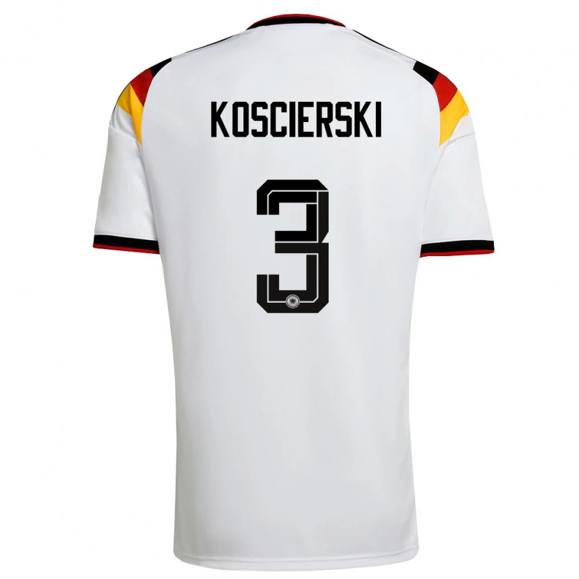 Danxen Kid Germany Kacper Koscierski #3 White Black Red Home Jersey 26-28 T-Shirt