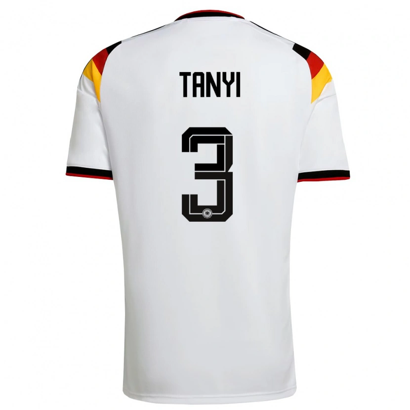 Danxen Kid Germany Paul Tanyi #3 White Black Red Home Jersey 26-28 T-Shirt