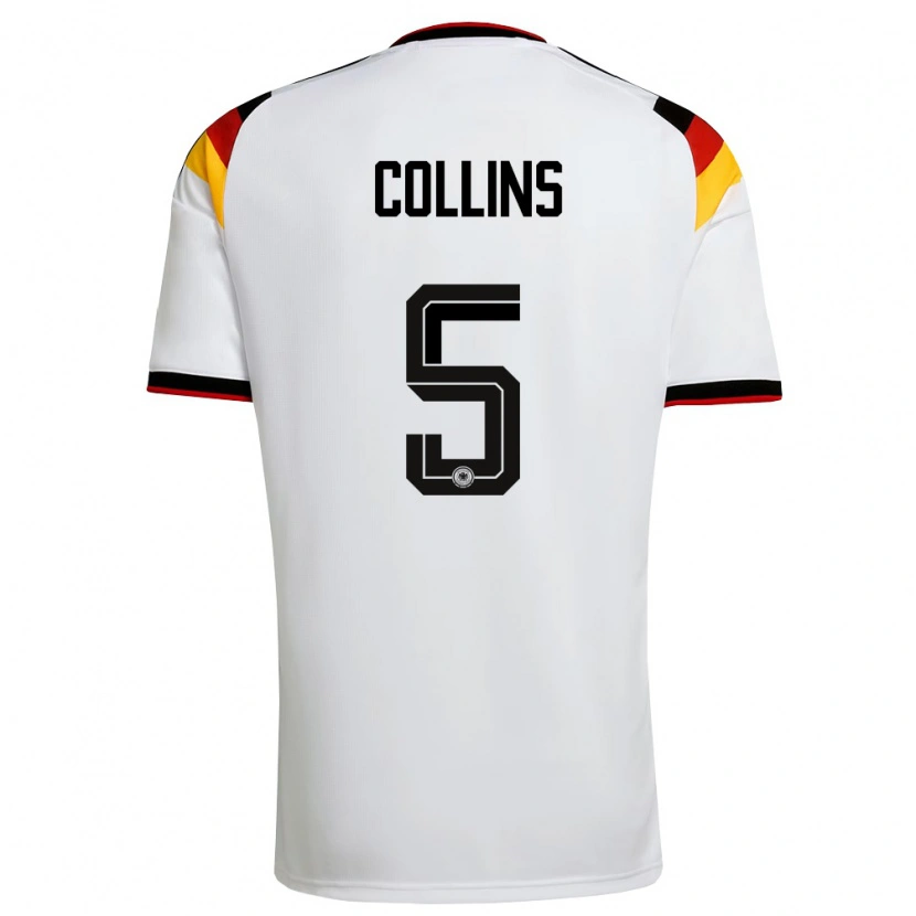 Danxen Kid Germany Nnamdi Collins #5 White Black Red Home Jersey 26-28 T-Shirt