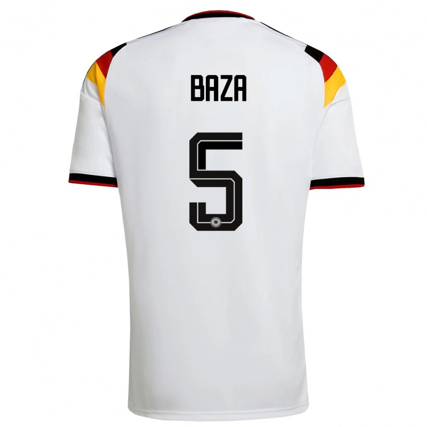 Danxen Kid Germany Mikael Baza #5 White Black Red Home Jersey 26-28 T-Shirt