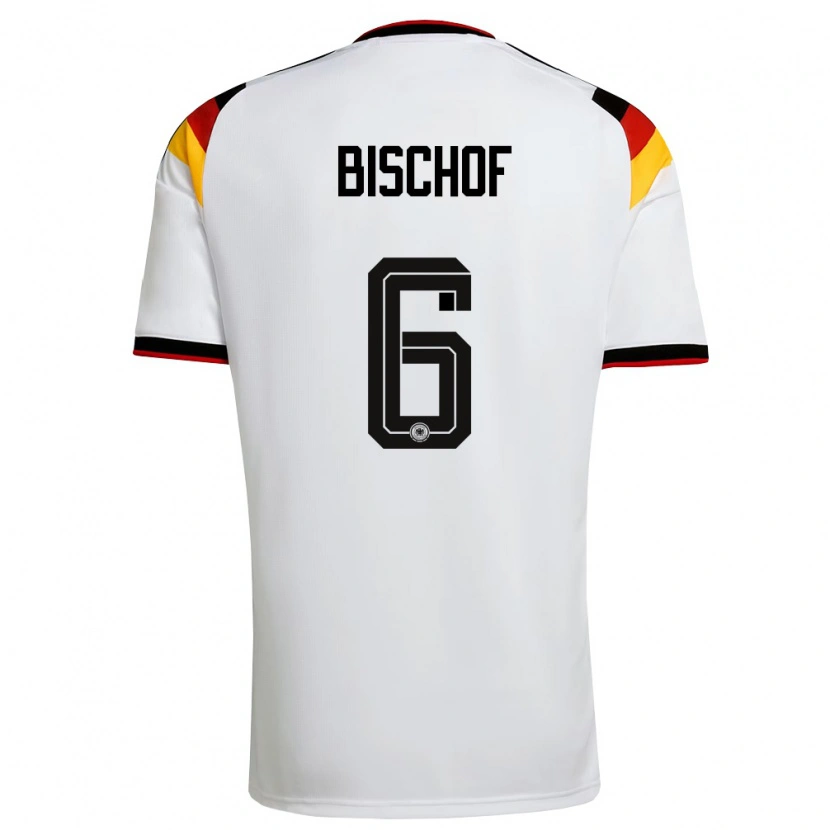 Danxen Kid Germany Tom Bischof #6 White Black Red Home Jersey 26-28 T-Shirt