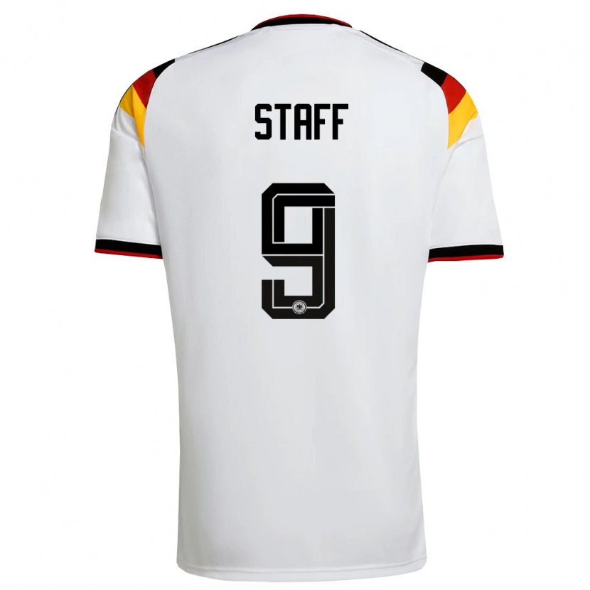 Danxen Kid Germany Alexander Staff #9 White Black Red Home Jersey 26-28 T-Shirt