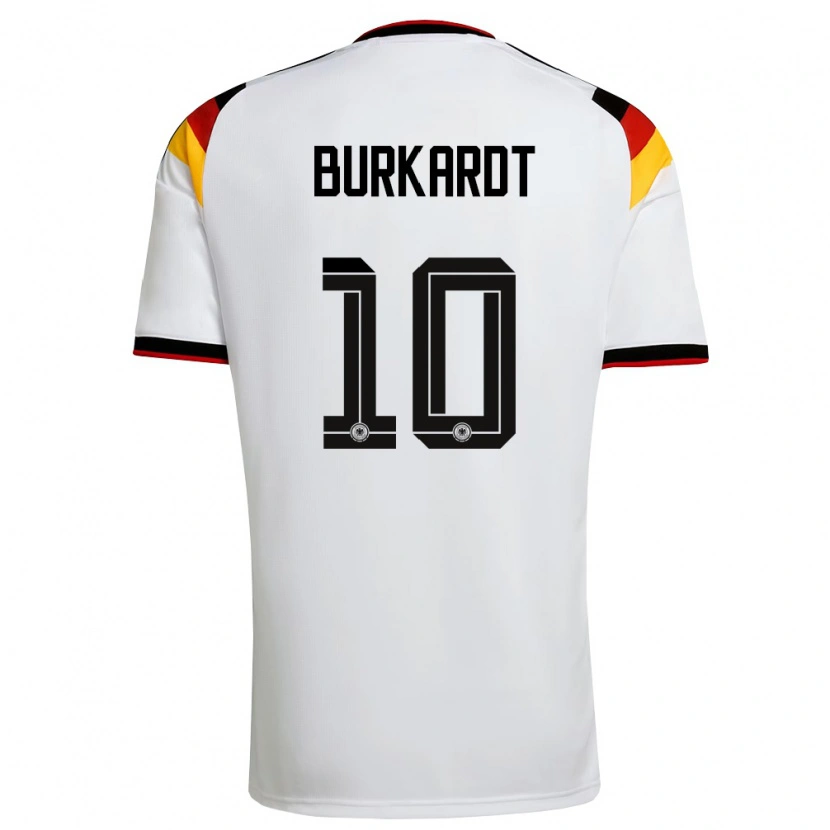 Danxen Kid Germany Jonathan Burkardt #10 White Black Red Home Jersey 26-28 T-Shirt