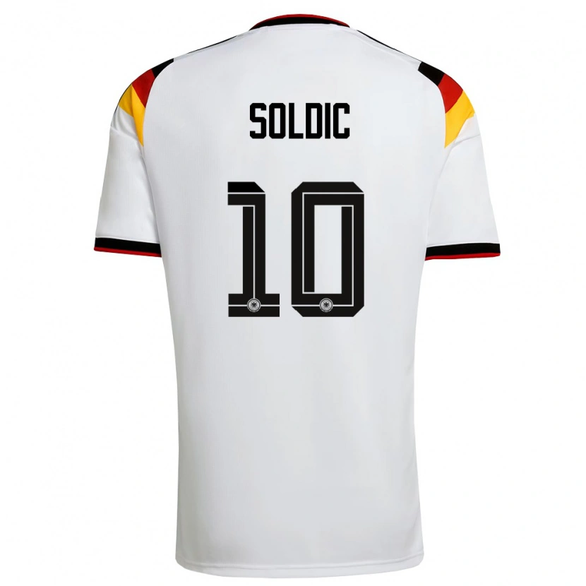 Danxen Kid Germany Marko Soldic #10 White Black Red Home Jersey 26-28 T-Shirt