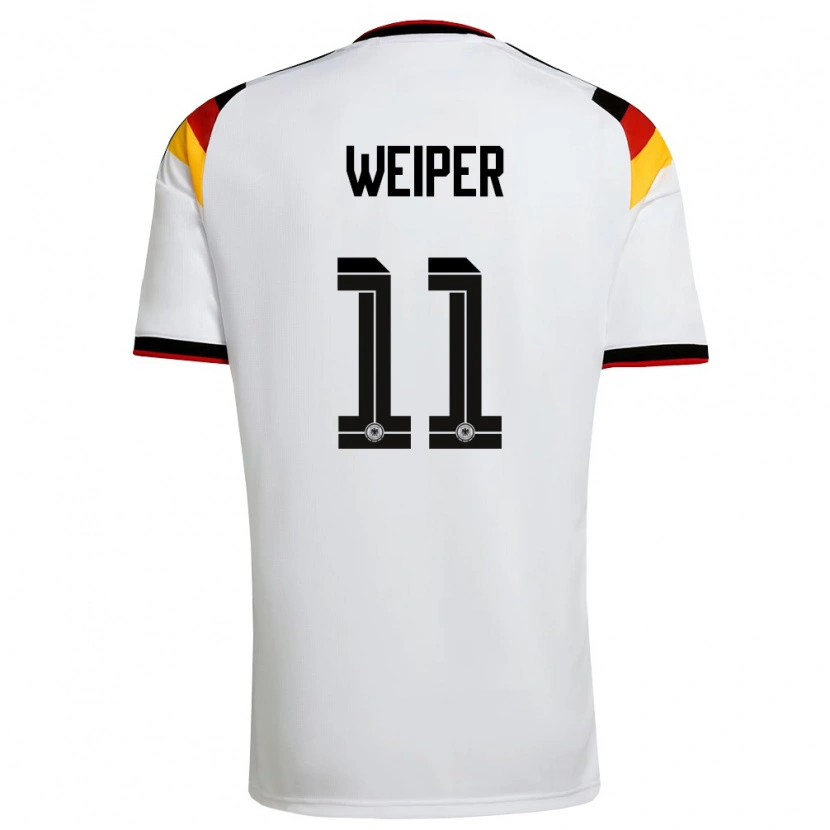 Danxen Kid Germany Nelson Weiper #11 White Black Red Home Jersey 26-28 T-Shirt
