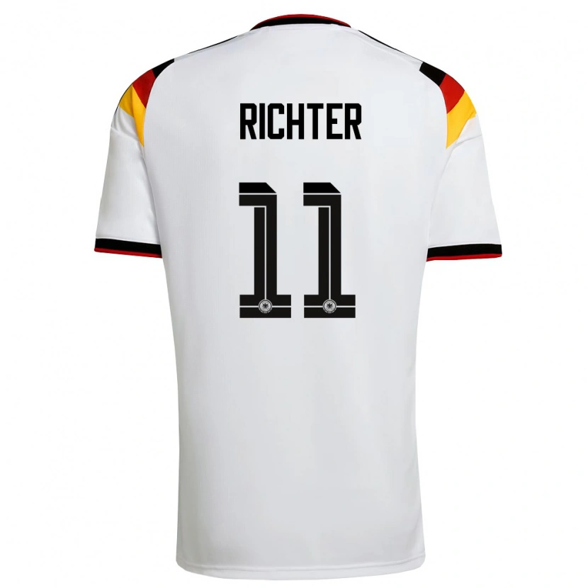 Danxen Kid Germany Daniel Richter #11 White Black Red Home Jersey 26-28 T-Shirt