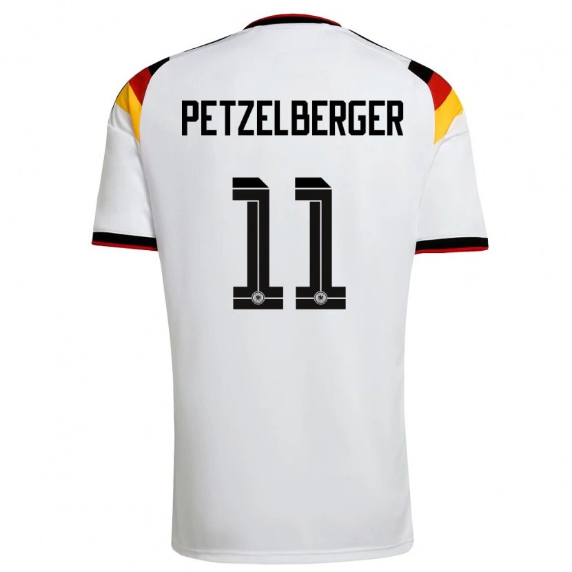 Danxen Kid Germany Ramona Petzelberger #11 White Black Red Home Jersey 26-28 T-Shirt