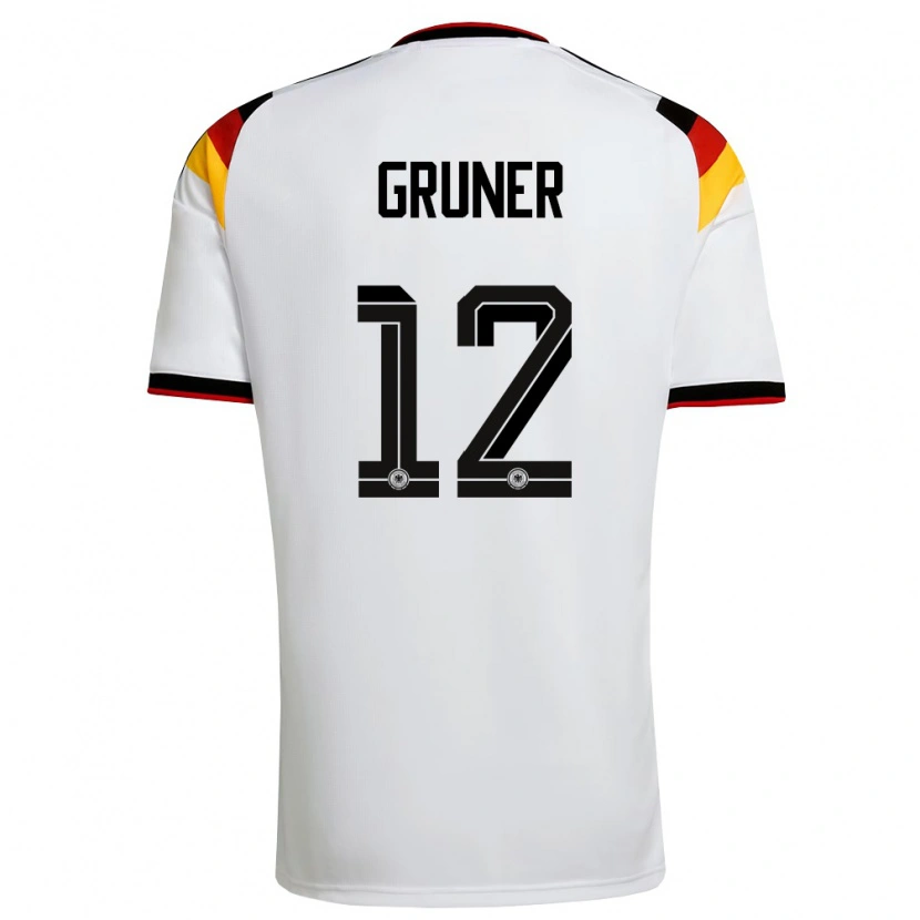 Danxen Kid Germany Paul Gruner #12 White Black Red Home Jersey 26-28 T-Shirt