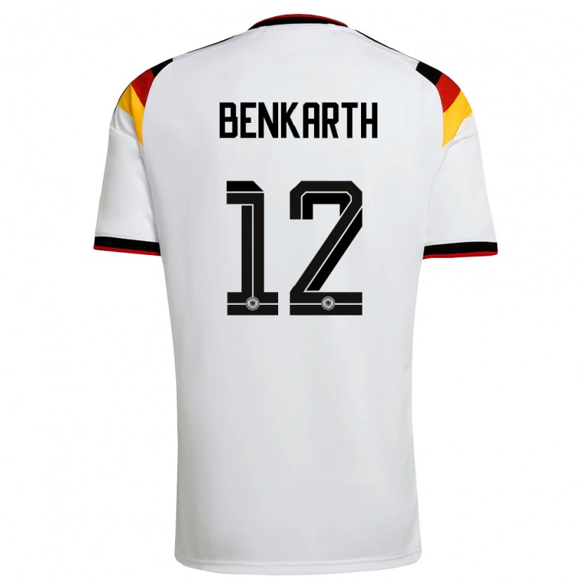 Danxen Kid Germany Laura Benkarth #12 White Black Red Home Jersey 26-28 T-Shirt