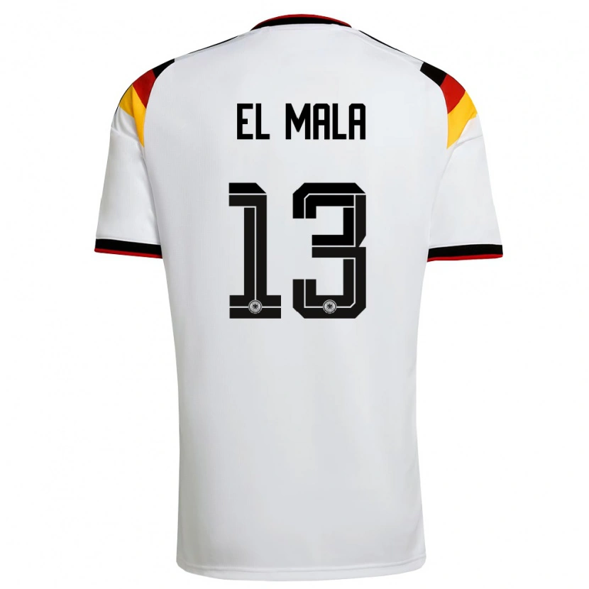 Danxen Kid Germany Said El Mala #13 White Black Red Home Jersey 26-28 T-Shirt