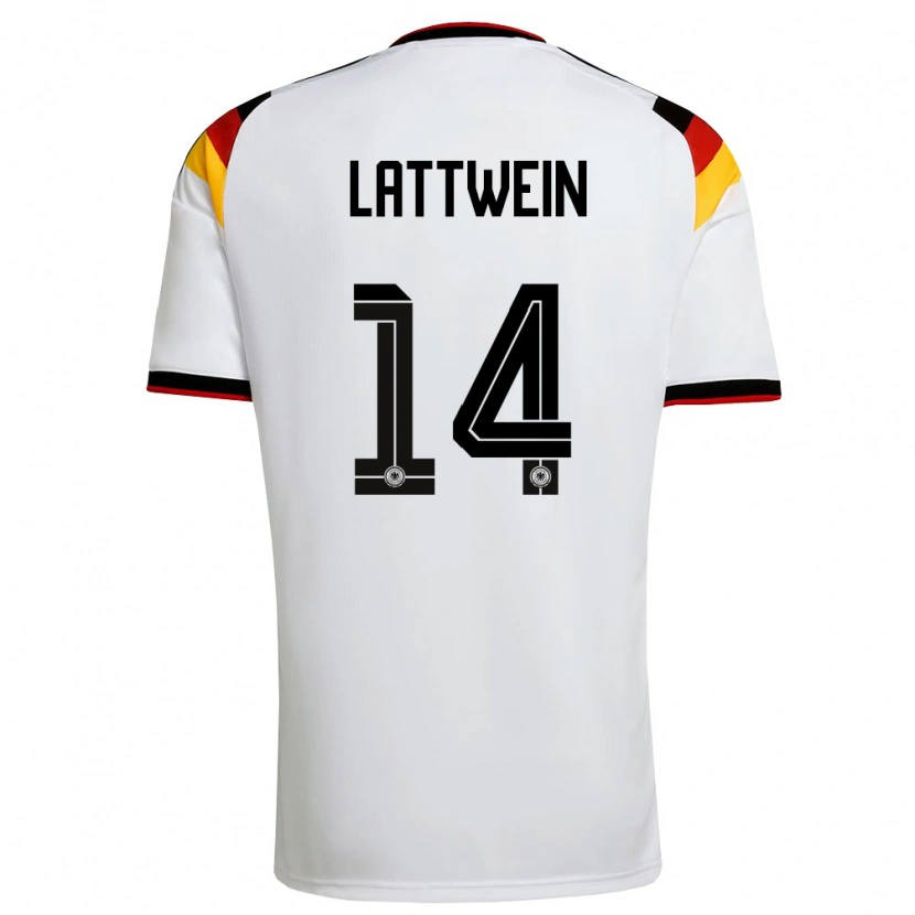 Danxen Kid Germany Lena Lattwein #14 White Black Red Home Jersey 26-28 T-Shirt
