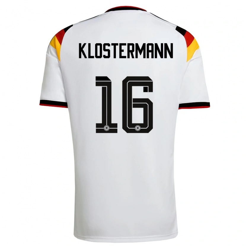 Danxen Kid Germany Lukas Klostermann #16 White Black Red Home Jersey 26-28 T-Shirt