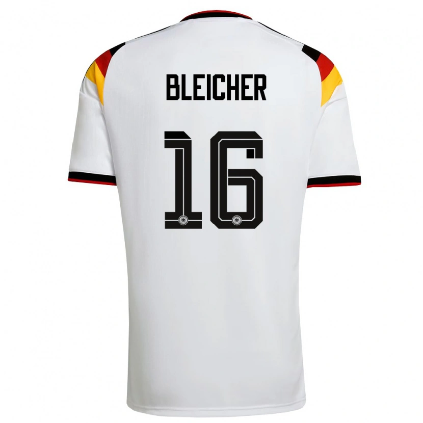 Danxen Kid Germany Franz Xaver Bleicher #16 White Black Red Home Jersey 26-28 T-Shirt