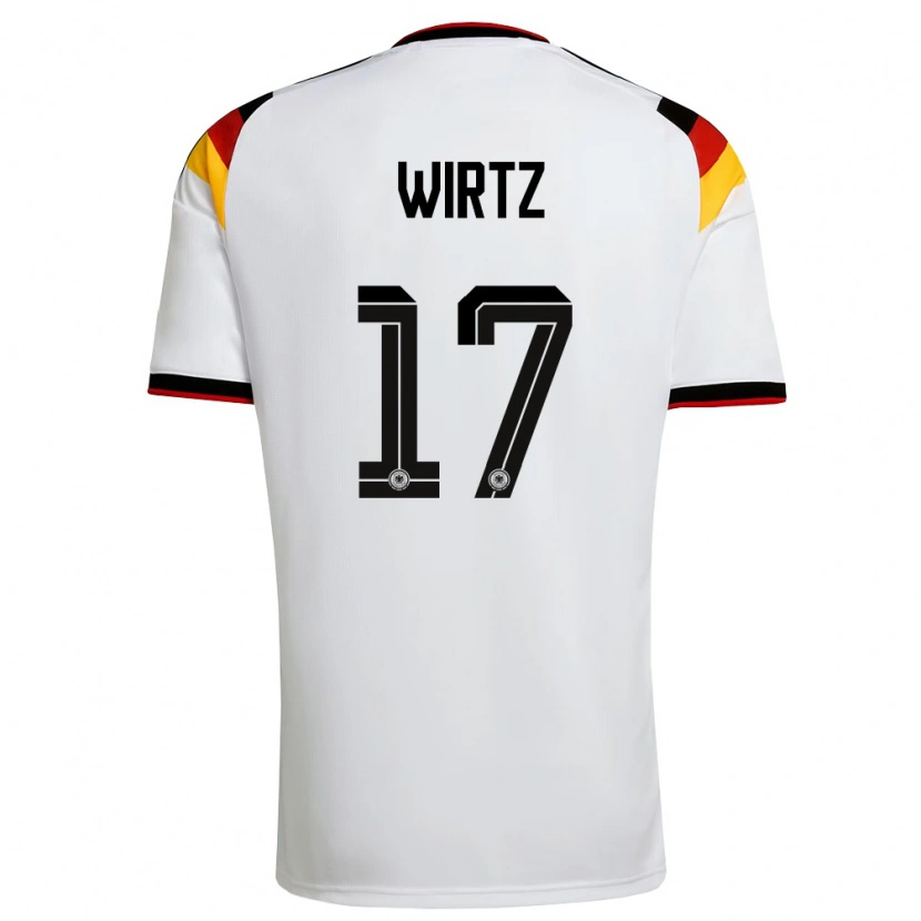 Danxen Kid Germany Florian Wirtz #17 White Black Red Home Jersey 26-28 T-Shirt