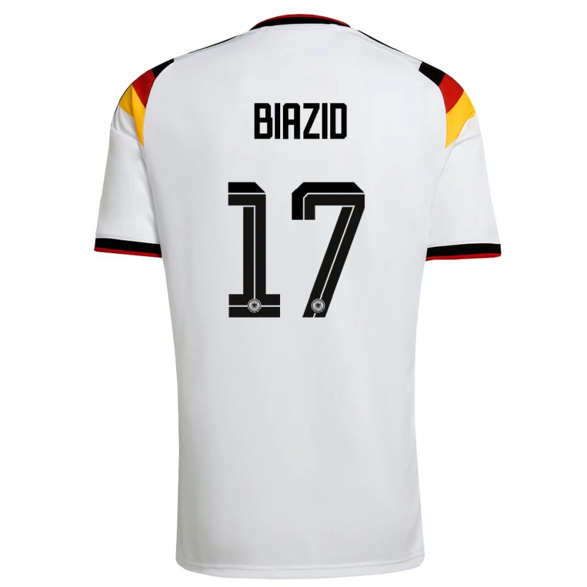 Danxen Kid Germany Zain Biazid #17 White Black Red Home Jersey 26-28 T-Shirt