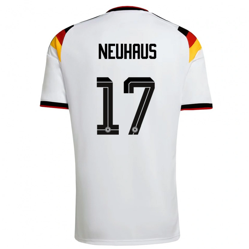 Danxen Kid Germany Florian Neuhaus #17 White Black Red Home Jersey 26-28 T-Shirt