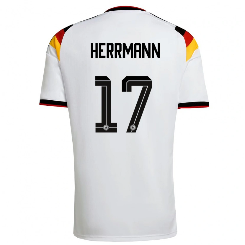 Danxen Kid Germany Charles Herrmann #17 White Black Red Home Jersey 26-28 T-Shirt