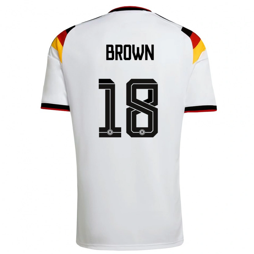 Danxen Kid Germany Nathaniel Brown #18 White Black Red Home Jersey 26-28 T-Shirt