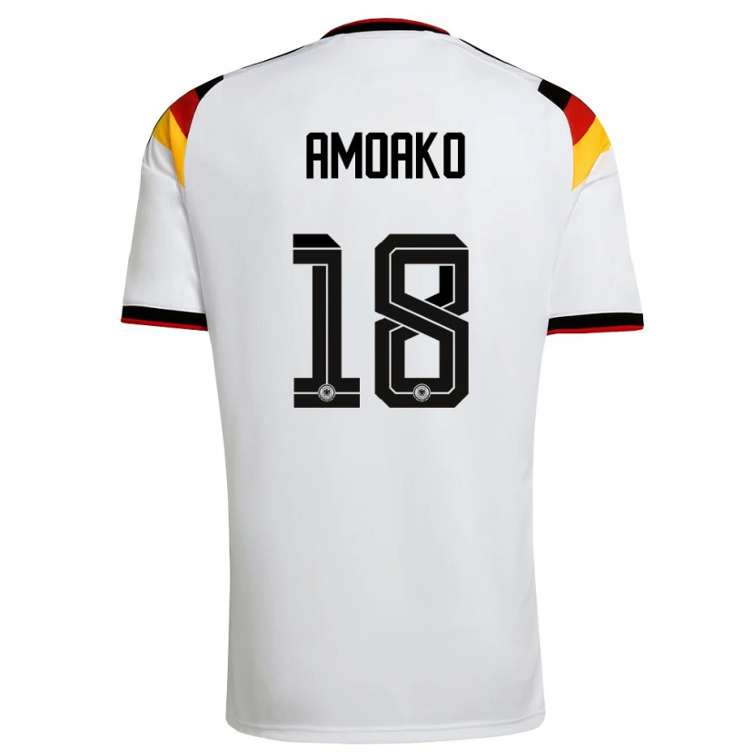 Danxen Kid Germany Kofi Amoako #18 White Black Red Home Jersey 26-28 T-Shirt