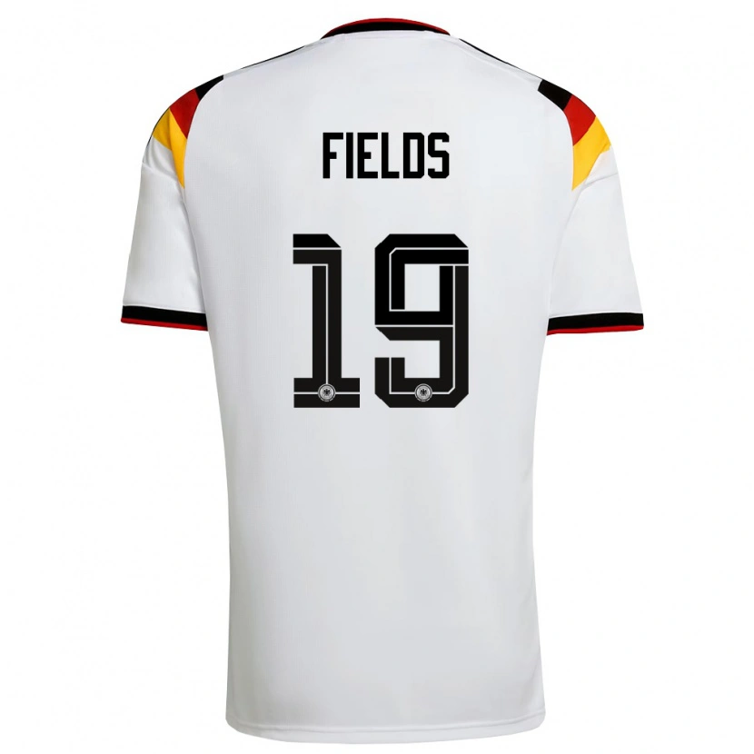 Danxen Kid Germany Jykese Fields #19 White Black Red Home Jersey 26-28 T-Shirt