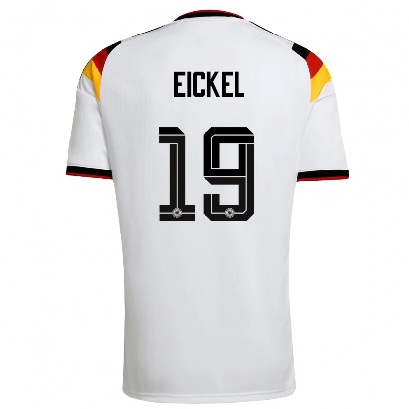 Danxen Kid Germany Lasse Eickel #19 White Black Red Home Jersey 26-28 T-Shirt