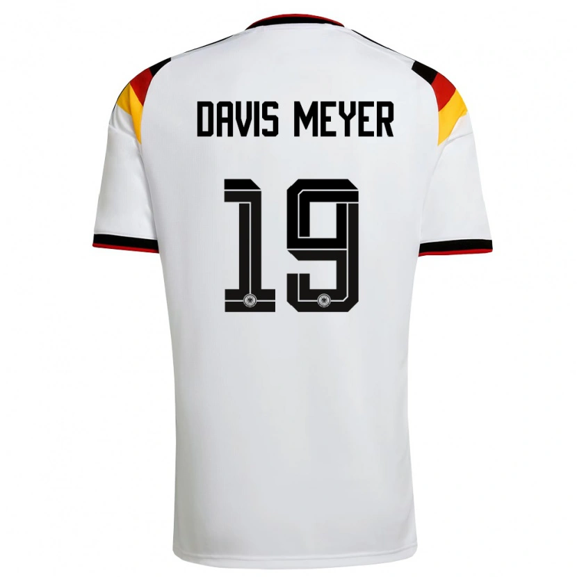 Danxen Kid Germany John Davis Meyer #19 White Black Red Home Jersey 26-28 T-Shirt