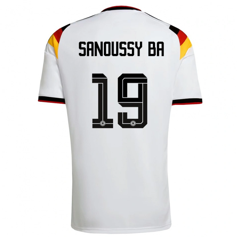 Danxen Kid Germany Sanoussy Ba #19 White Black Red Home Jersey 26-28 T-Shirt