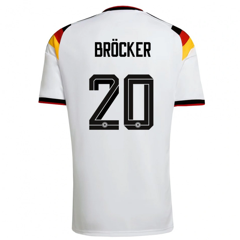 Danxen Kid Germany Mads Bröcker #20 White Black Red Home Jersey 26-28 T-Shirt