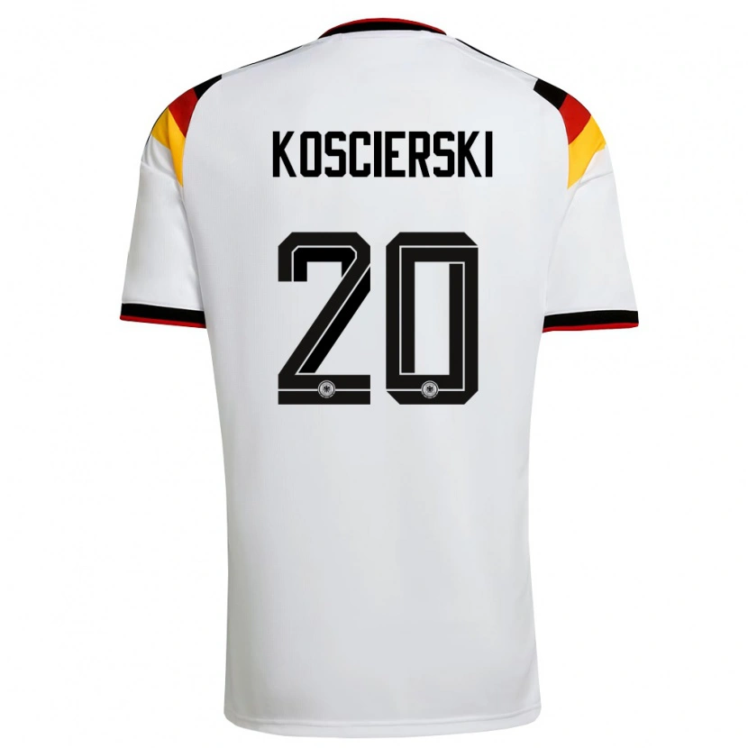 Danxen Kid Germany Filip Koscierski #20 White Black Red Home Jersey 26-28 T-Shirt