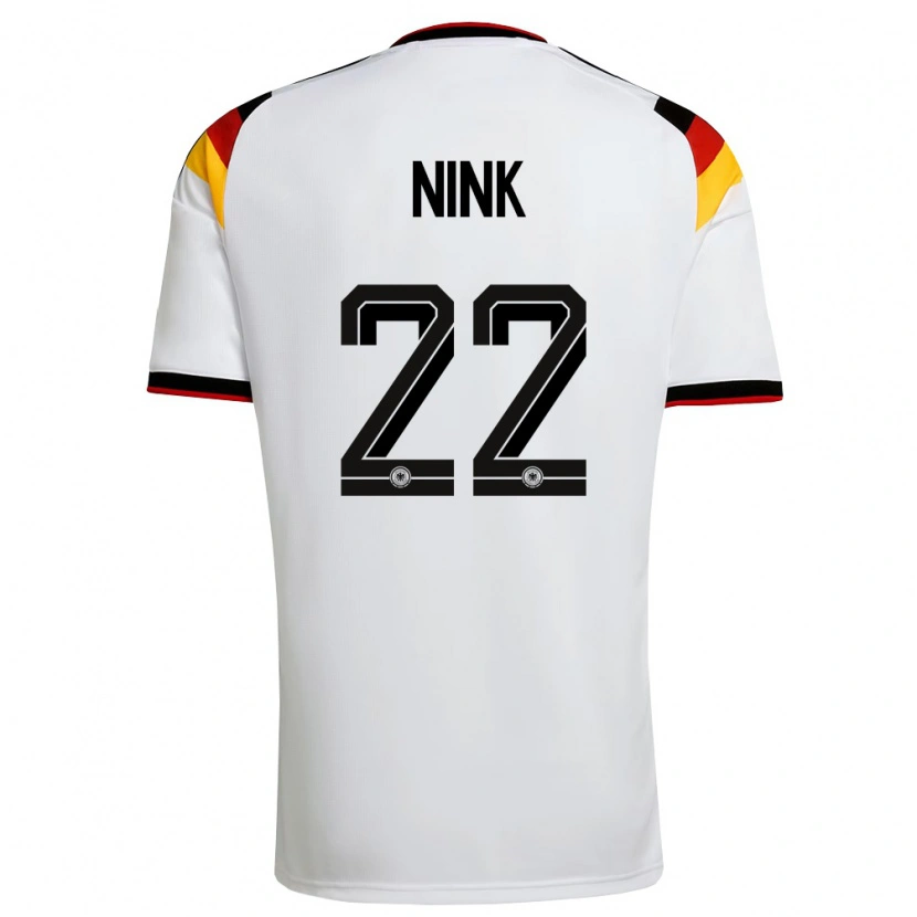 Danxen Kid Germany Ben Nink #22 White Black Red Home Jersey 26-28 T-Shirt