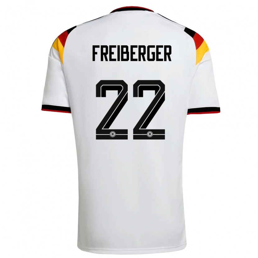 Danxen Kid Germany Benjamin Freiberger #22 White Black Red Home Jersey 26-28 T-Shirt