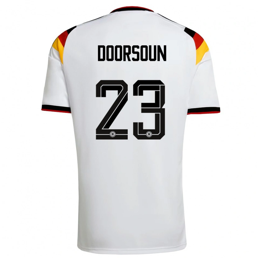 Danxen Kid Germany Sara Doorsoun #23 White Black Red Home Jersey 26-28 T-Shirt