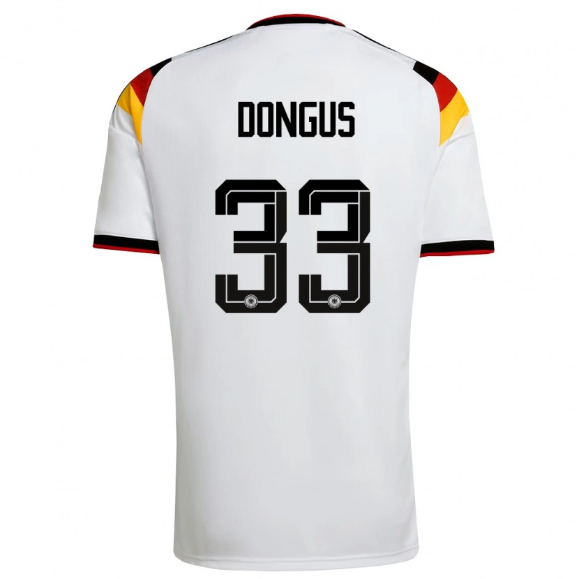 Danxen Kid Germany Fabienne Dongus #33 White Black Red Home Jersey 26-28 T-Shirt