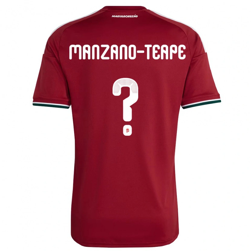 Danxen Kid Hungary Dániel Manzano-Teape #0 Red White Green Home Jersey 26-28 T-Shirt