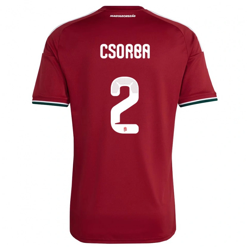 Danxen Kid Hungary Dominik Csorba #2 Red White Green Home Jersey 26-28 T-Shirt