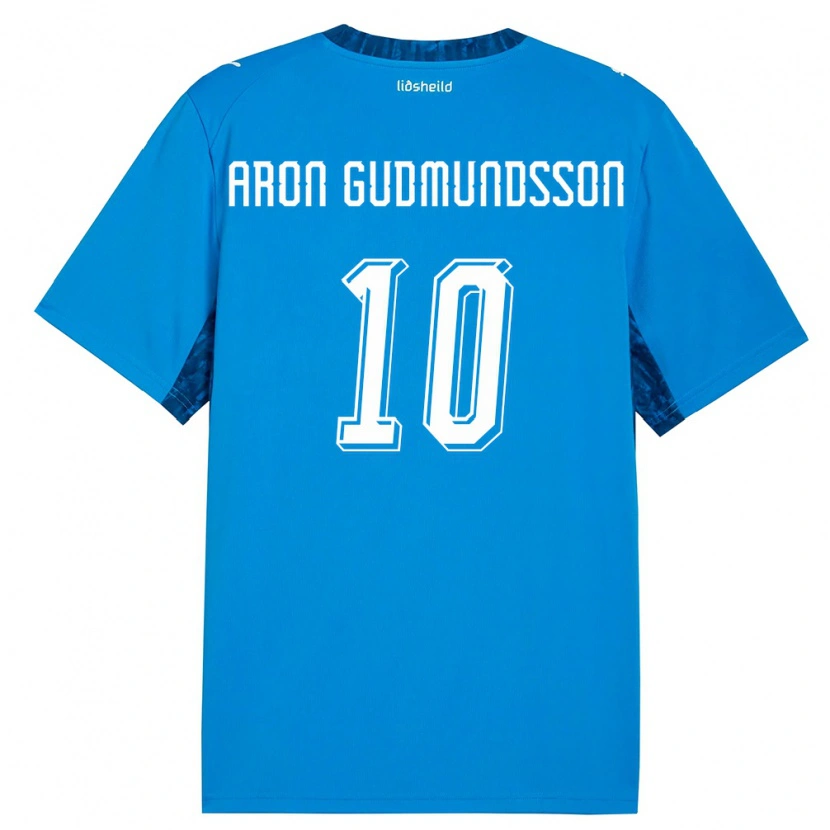 Danxen Kid Iceland Eggert Aron Gudmundsson #10 Blue Navy Home Jersey 26-28 T-Shirt
